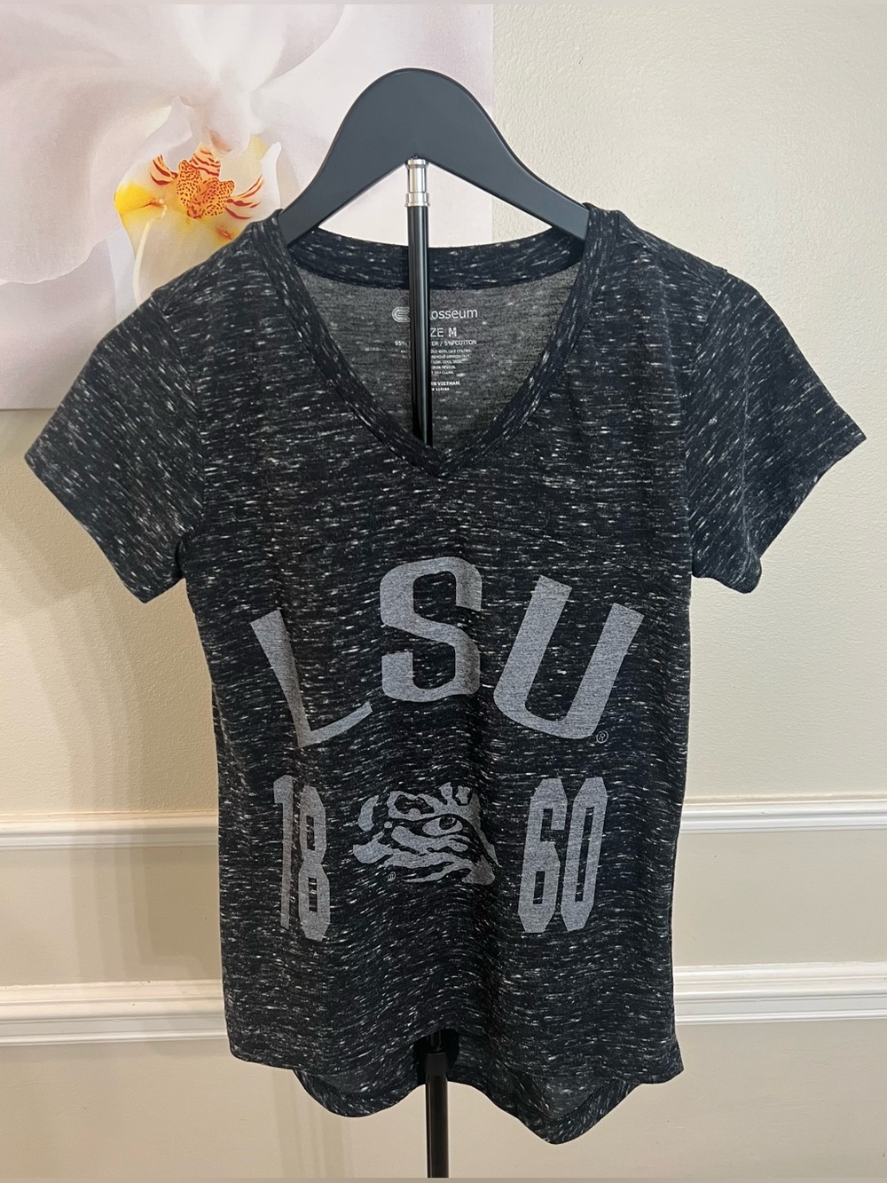 2 FOR 1: Women’s LSU V-Neck Short Sleeve Shirts! Size Medium. 💜💛 - Picture 5 of 14